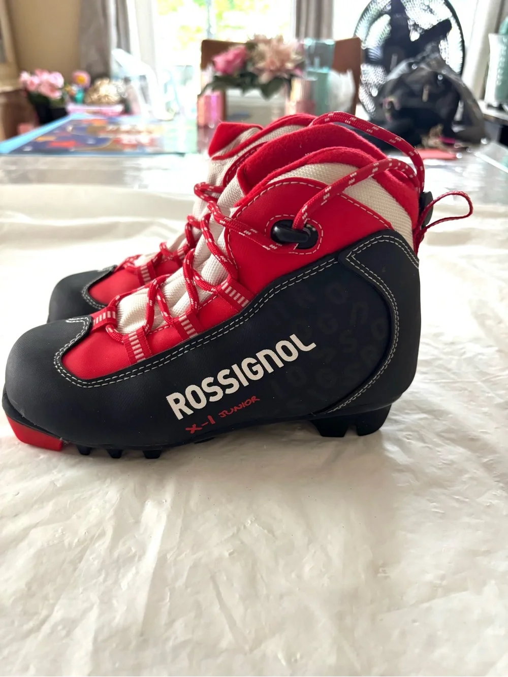 NWOT Rossignol X1 Jr Red blk Nordic Cross Country Ski Boots SZ 2 Youth EU SZ 33
